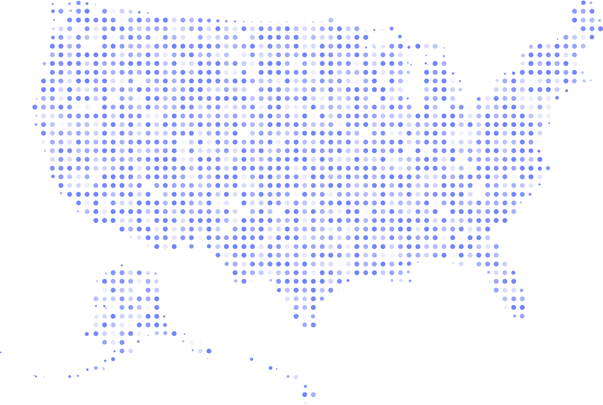 Crashly coverage map of the United States